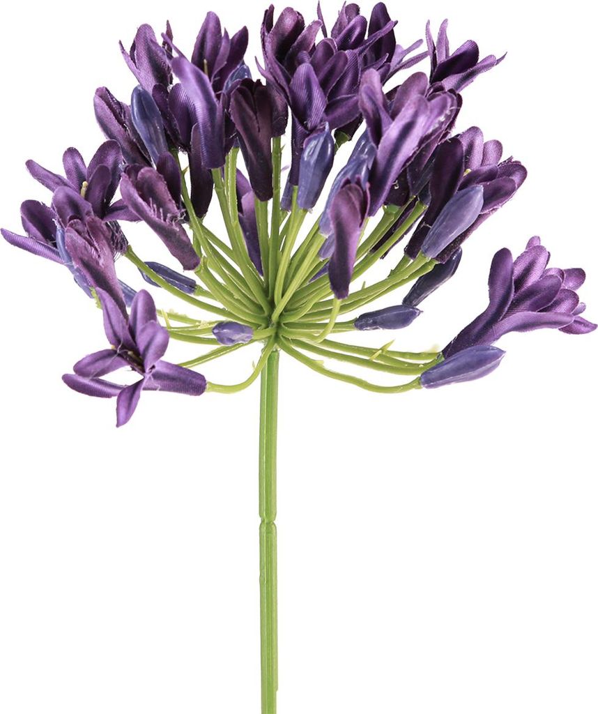 Agapanthus Kunstblumen Lila Schmucklilien 75cm 2St Dekoblumen, 2 Stück
