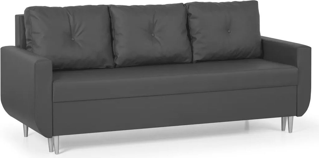 3-Sitzer-Sofa mit Schlaffunktion ROT - Dunkelgrau