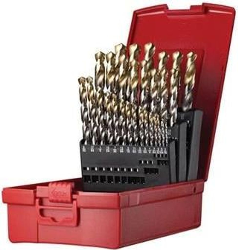 Spiralbohrersatz A095 DIN 338 TypN D.1/16-1/2 "x1/64 " HSS 29tlg.Ku.-Kass.