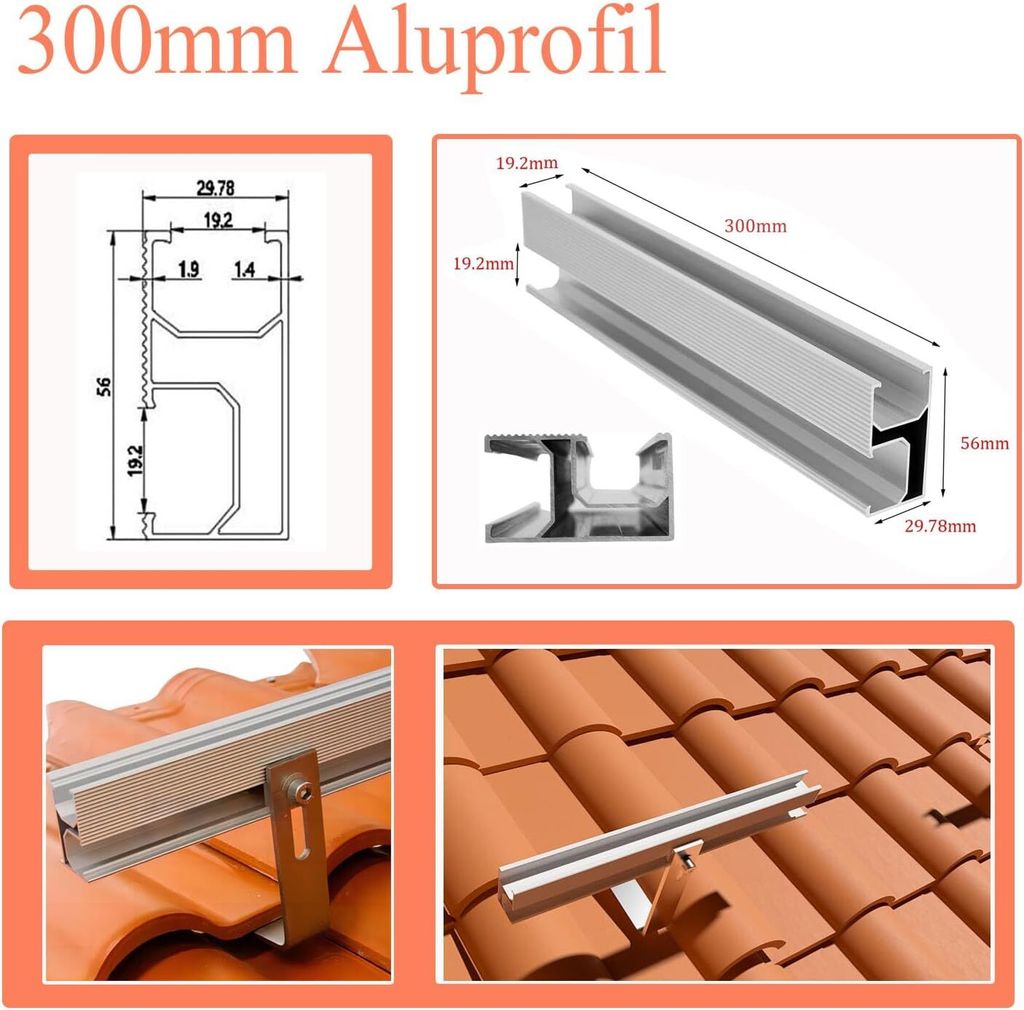 Solarmodul Photovoltaik Solarpanel Halterung Dachhalterung Produktbild 2
