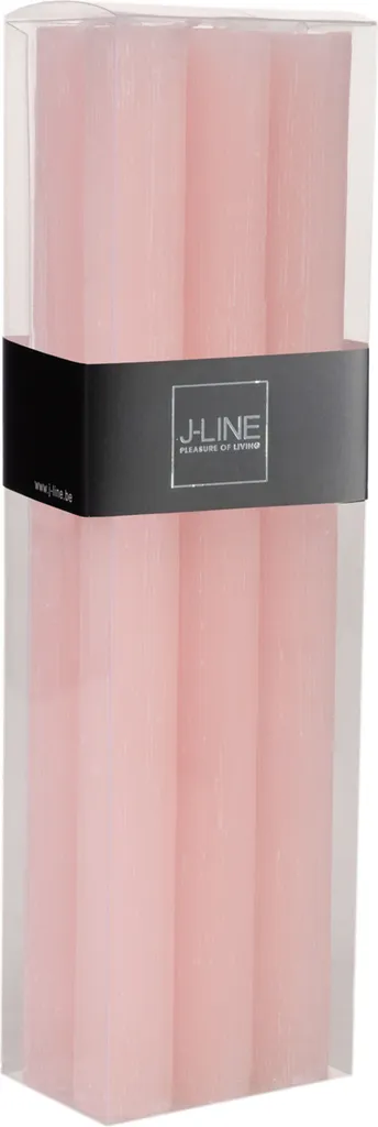 Bougies de Table Vert Poudre en Caisse de 6 Pièces - J-Line 9S Chic