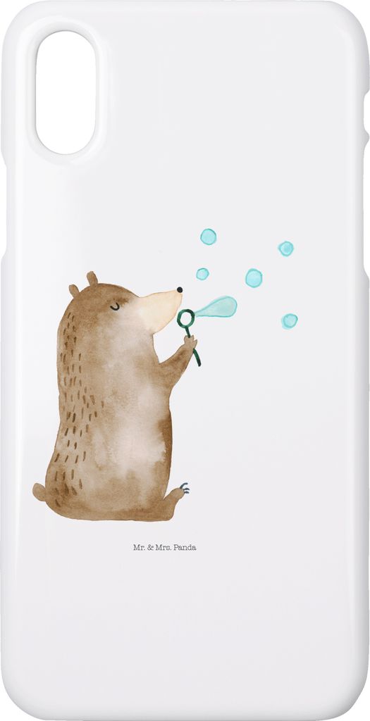 Mr. & Mrs. Panda Iphone 10 Handyhülle Bär Seifenblasen - Weiß - Geschenk, Teddy, Hülle, X, Handy, Lustig Sein Glücklich Traurig Happy, Cover