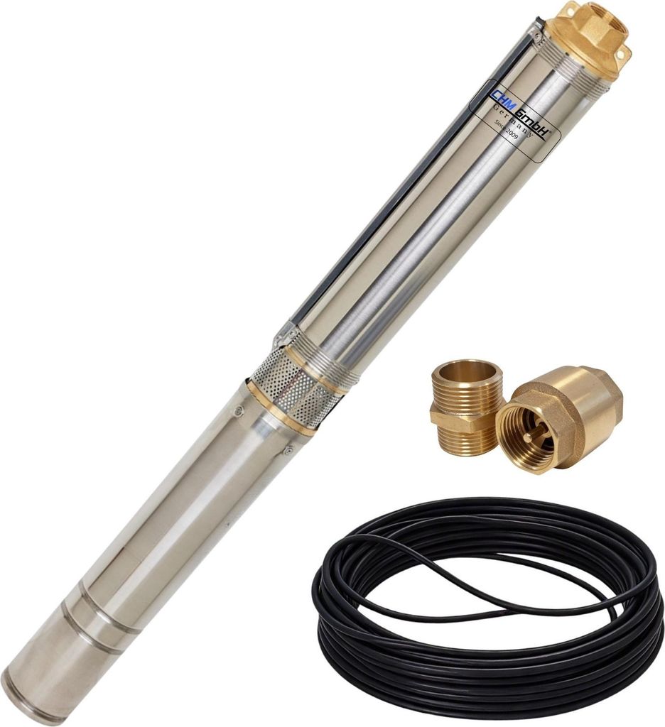 CHM GmbH® Tiefbrunnenpumpe 3 Zoll 550 Watt 4200 L/h 6,8 Bar Produktbild 
