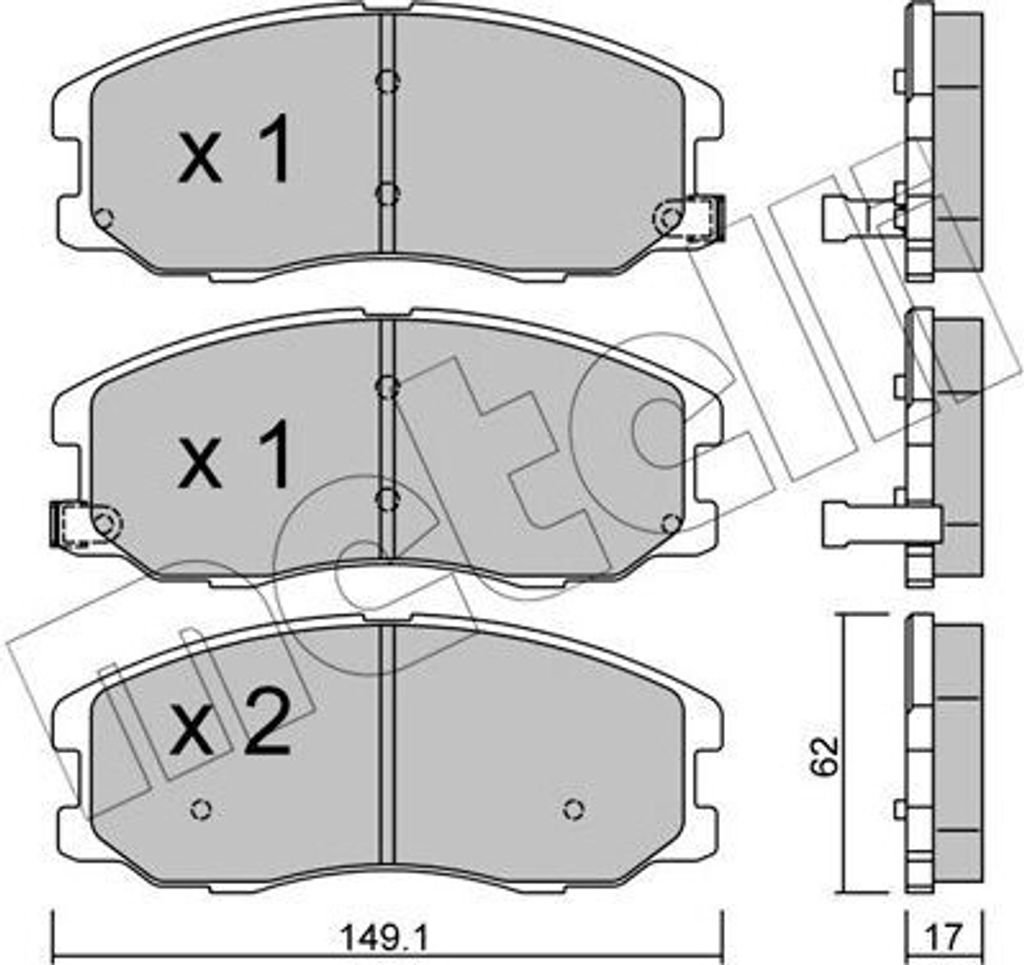 METELLI Bremsbeläge Satz Vorne Bremsklötze für OPEL ANTARA 22-0778-0