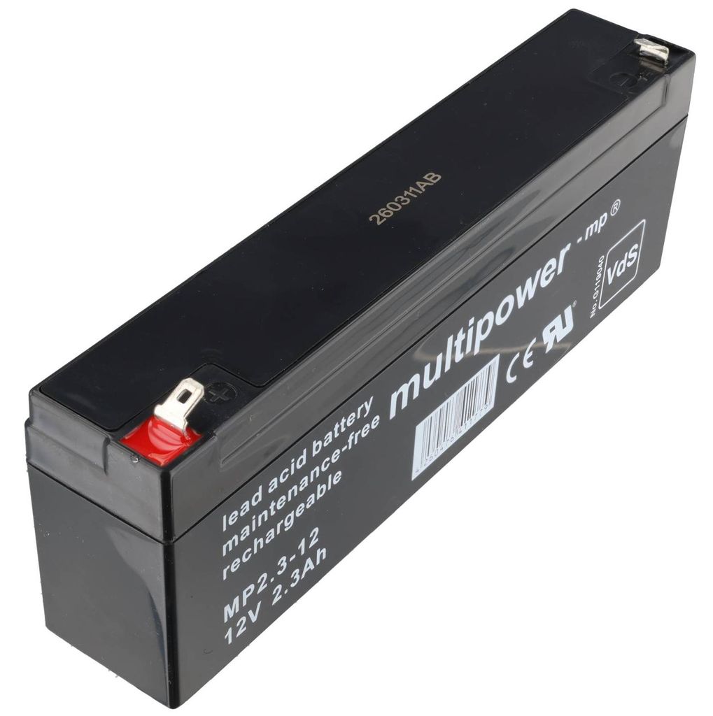 Multipower MP2.3-12 Blei Akku, 4,8mm Faston Stecker, früher Produktbild 