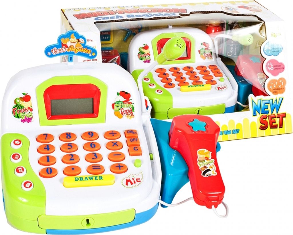 MalPlay Supermarktkasse mit Scanner Kinderspiel | Kasse Spielzeug | Spielsupermarkt | mit Scanner und Geld | Rollenspiel für Kinder ab 3 Jahren