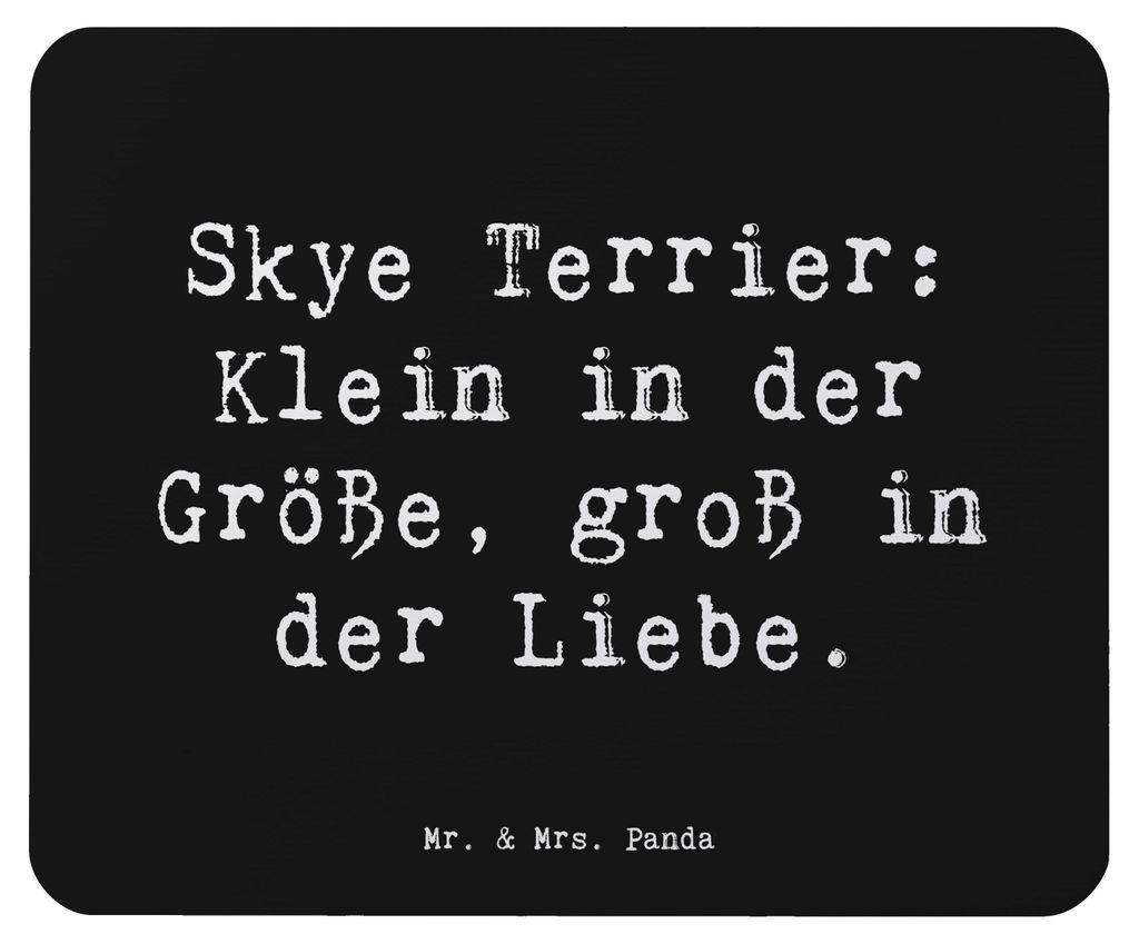 Mr. & Mrs. Panda Mouse Pad Spruch Skye Terrier Liebe - Schwarz - Geschenk, Mousepad, schottische Hunderasse, weiches Fell, Hunderassen, Familienhun...