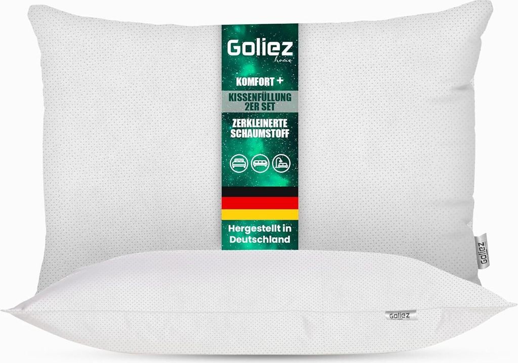 Goliez Kissenfüllung 2er Set Kissen für Bett Kopfkissen Innenkissen Dekokissen Sofakissen Zierkissen Füllung (50x70 cm)