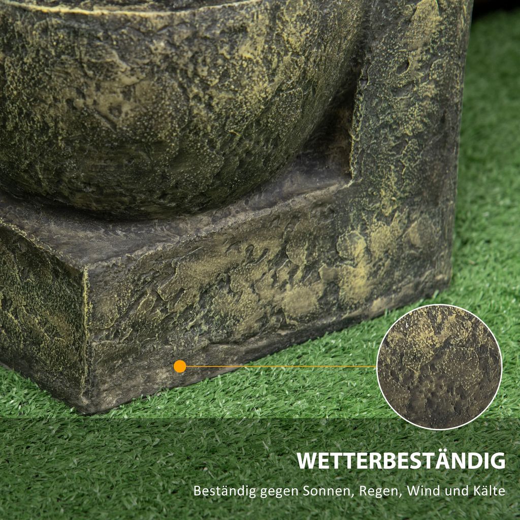 Outsunny Gartenbrunnen, Springbrunnen mit Einstellbarer Produktbild 6