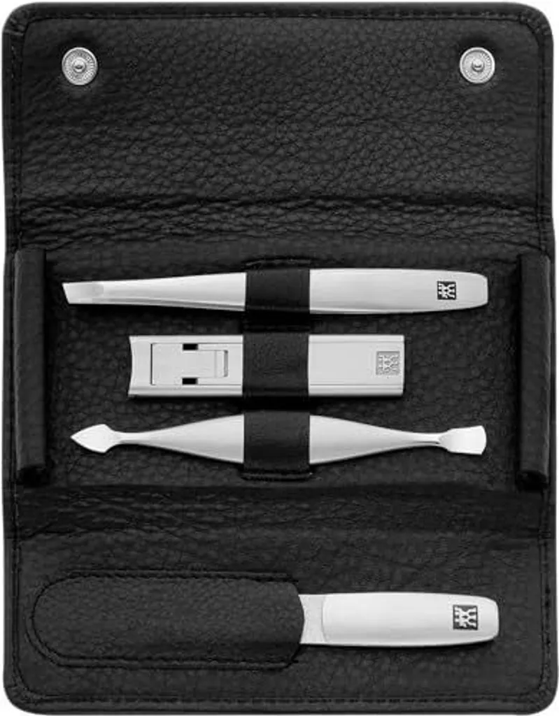 Kit de Pédicure Complet ZWILLING en Étui Cuir Noir de Qualité Supérieure