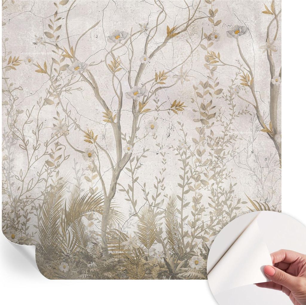 Selbstklebende Wandtapete - Dekorative Tapete für Wohnzimmer - Klebefolie für Wandbilder - Tapetenfolie für Wanddekoration - 250x250 cm - Eine W...