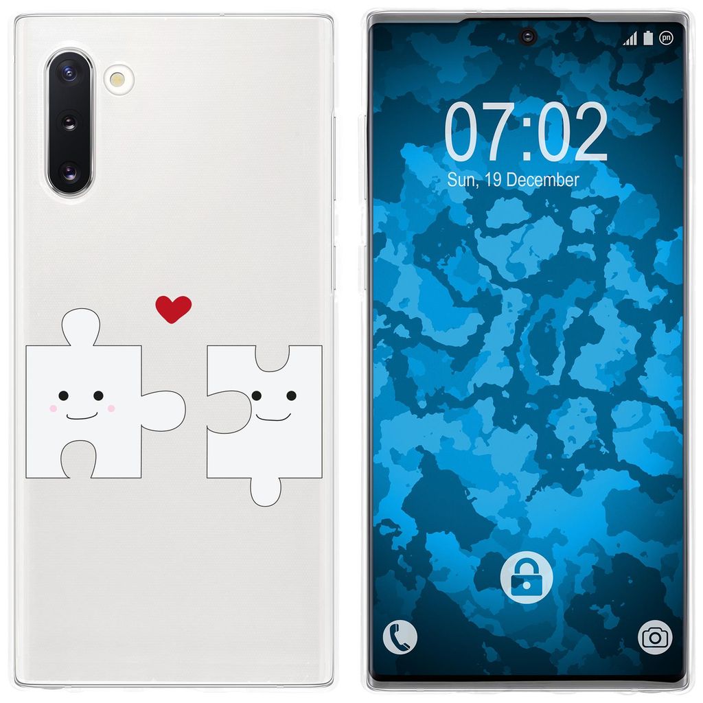 PhoneNatic Case kompatibel mit Samsung Galaxy Note 10 Silikon-Hülle in Love Beziehung M1