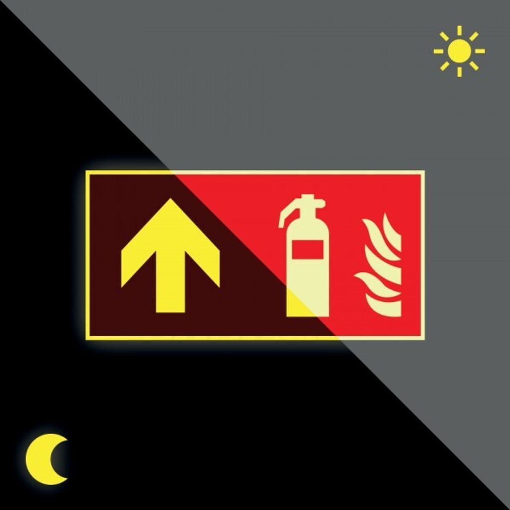Schild | PERMALIGHT power langnachleuchtend Brandschutzzeichen Feuerlöscher, ...