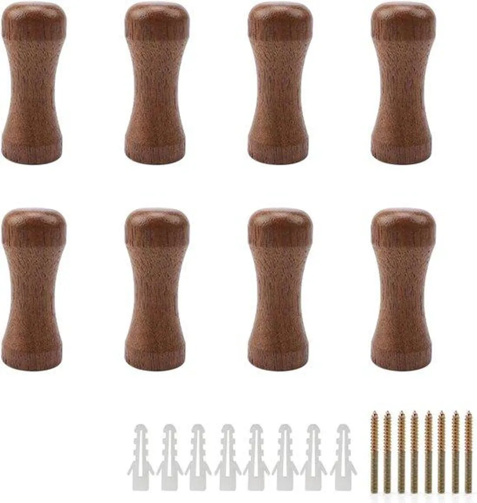 Porte-serviettes mural en bois pour chambre et salon lot de 8 vis
