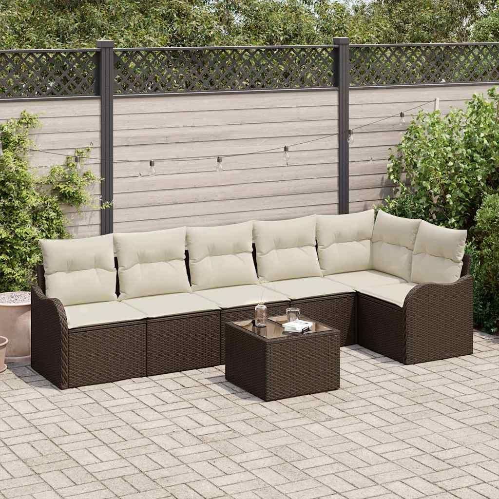 Maison Exclusive - Gartensofa-set Braun Poly-Rattan