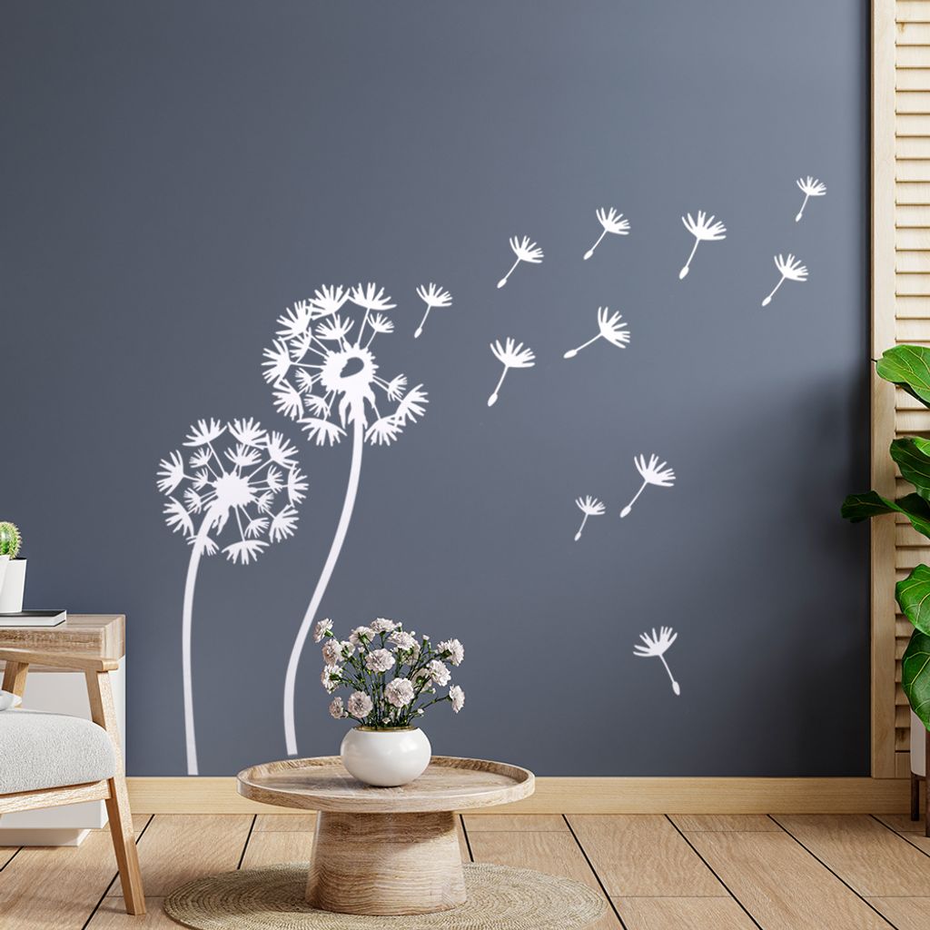 Pusteblume Set III Wandtattoo in 6 Größen - Wandaufkleber Wall Sticker - Dekoration, Küche, Wohnzimmer, Schlafzimmer, Badezimmer
