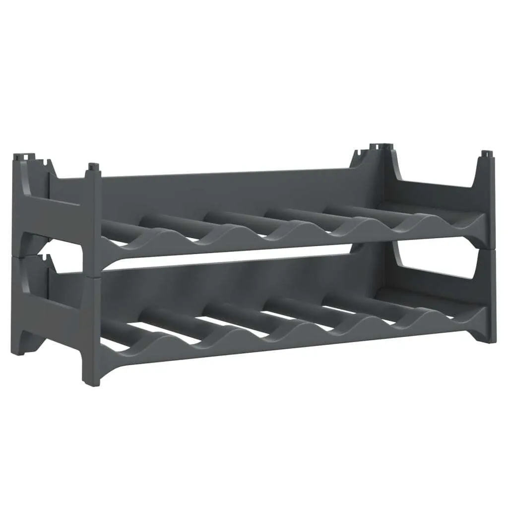 Étagère à vin empilable 12 bouteilles - Rack de rangement modulable PP