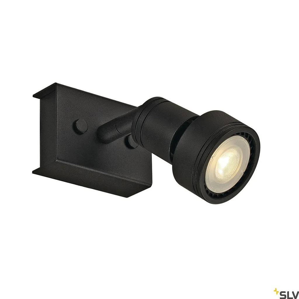 Plafoniera Orientabile PURI 1 Nero | Compatibile LED GU10 50W