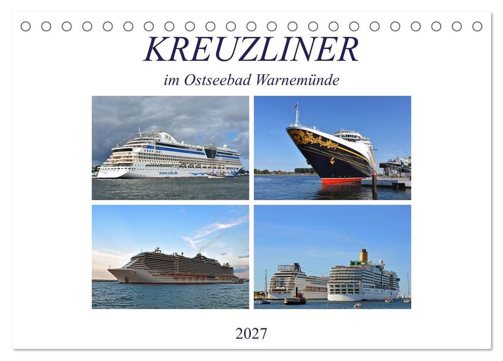 KREUZLINER im Ostseebad Warnemünde (Tischkalender 2027 DIN A5 quer), CALVENDO Monatskalender