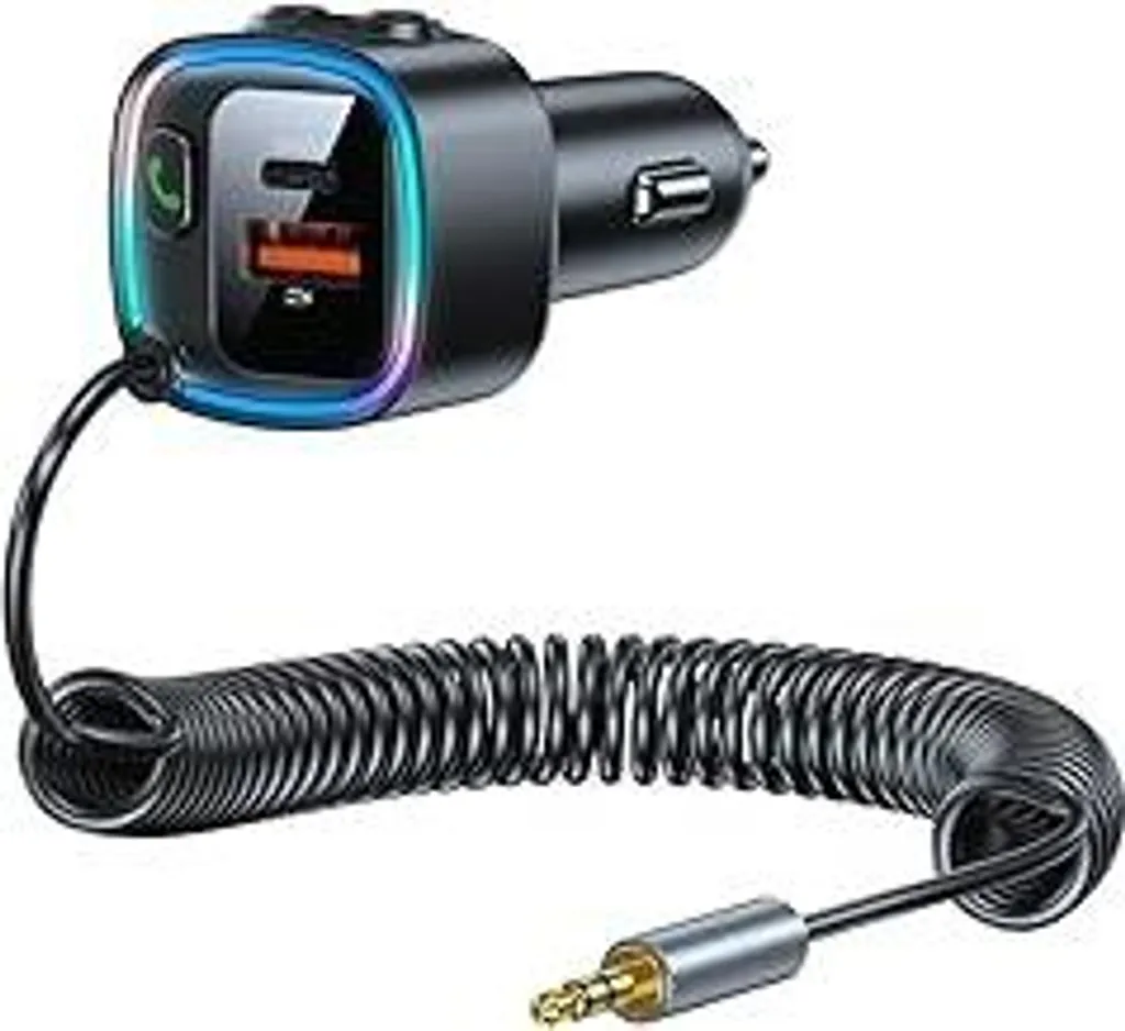 Adattatore Bluetooth 5.4 Aux Auto | Ricarica USB-C 30W | Jack 3.5mm