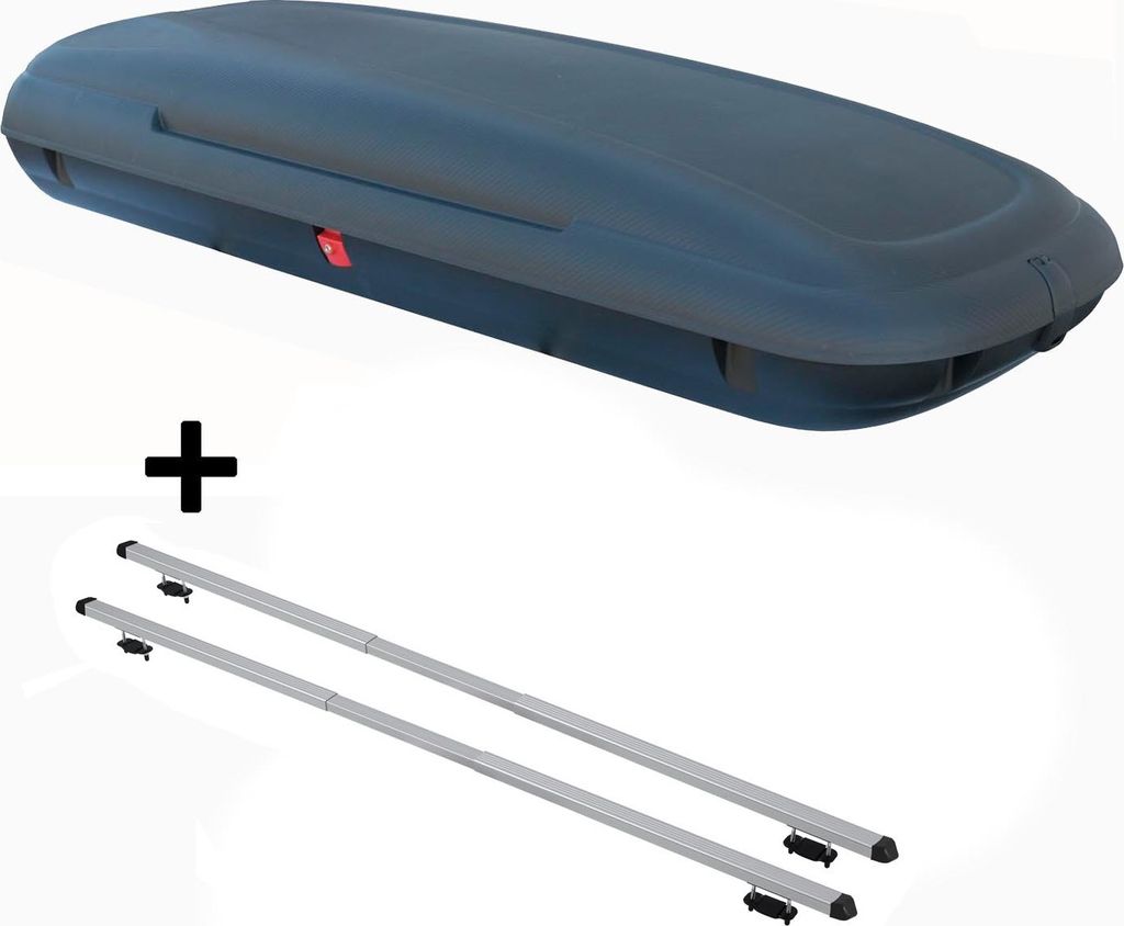 Dachbox VDPCA480 480Ltr carbonlook + Dachträger RAPID kompatibel mit für Ssangyong Rodius (5Türer) 04-13