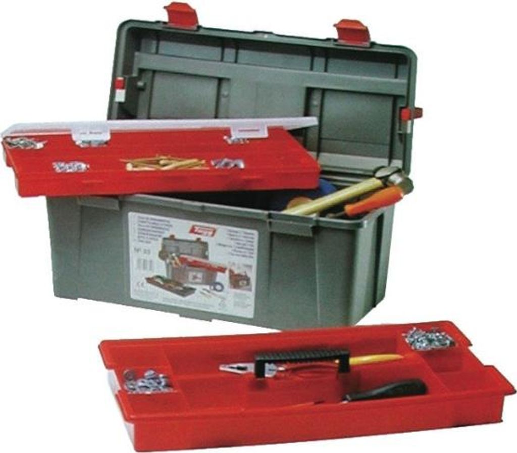 Boîte à outils avec baladeur et organiseur Image du produit 