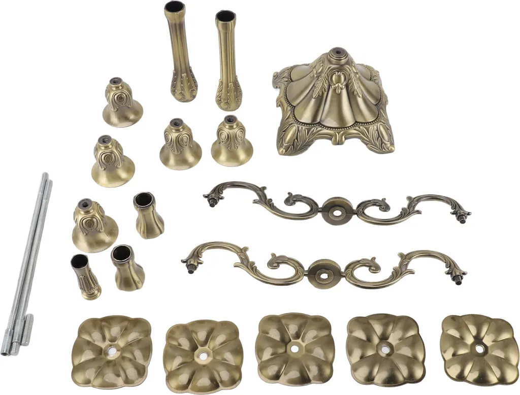 Bougeoir 5 branches stable en bronze, chandelier anti-basculement de 65 cm