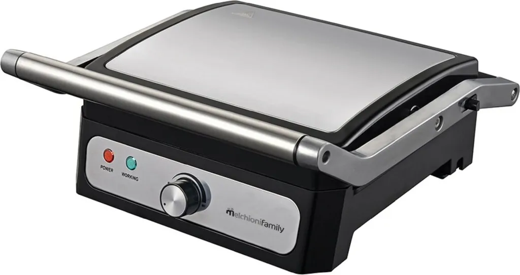 Gril de Table Électrique 1800W Melchioni et Panini Maker en Céramique