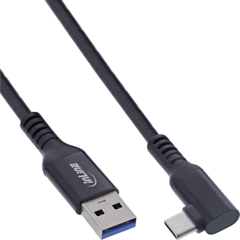 Câble USB-C 5m Coudé InLine Noir : Finissez-en avec les Câbles VR Trop Courts