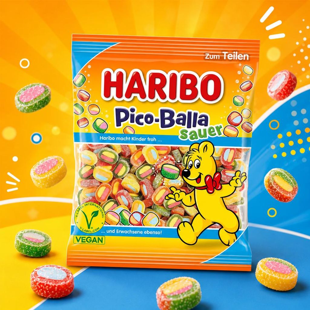 6x HARIBO 10056020 Pico-Balla Gomma alla frutta acida 160,0 Immagine del prodotto 