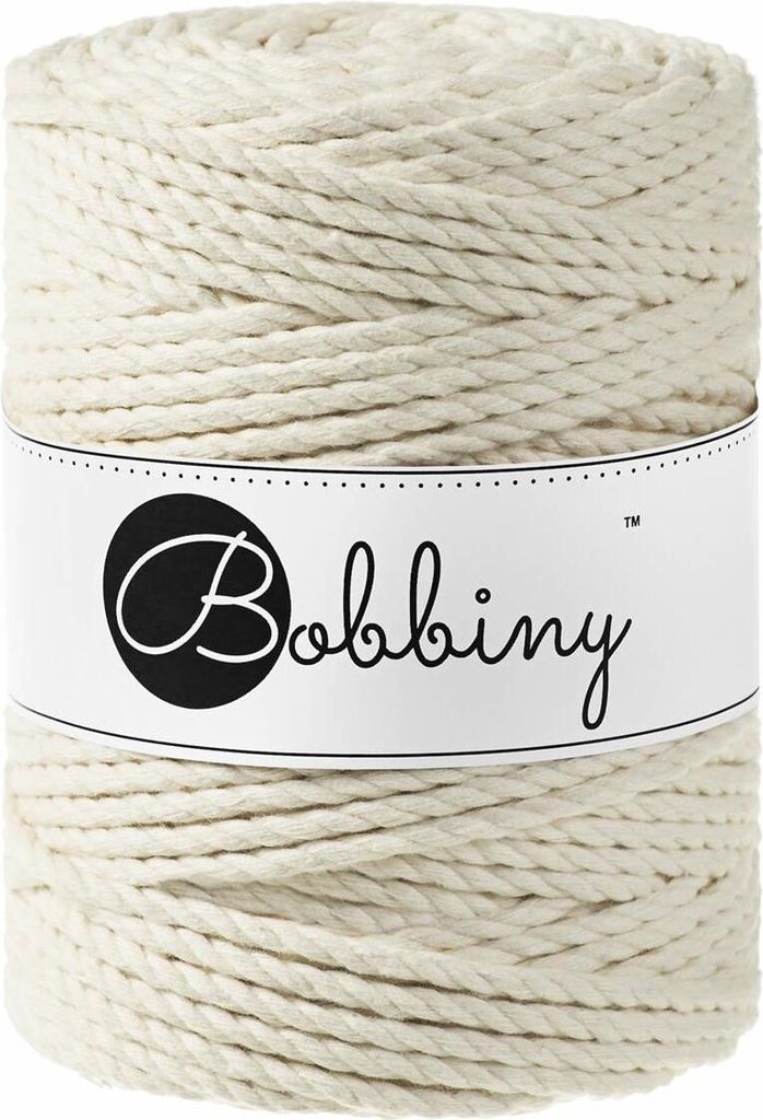 Bobbiny 3PLY Macramé Rope 5 mm 100 m Natural Schnur