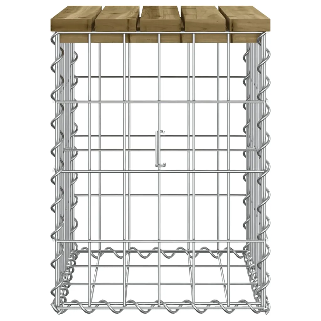 Panchina da Giardino in Gabbione 33x31x42 cm | Pino Impregnato vidaXL - 5