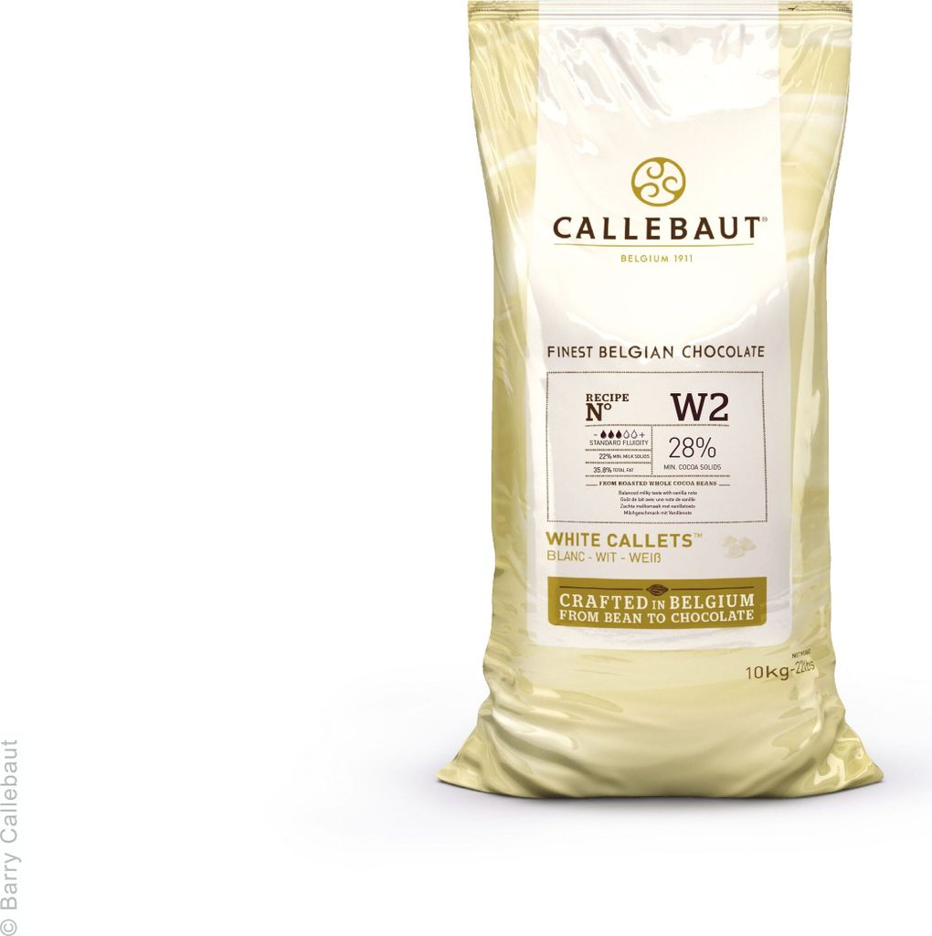 Callebaut W2 weiße Schokoladenkuvertüre, Callets 10 kg Produktbild 