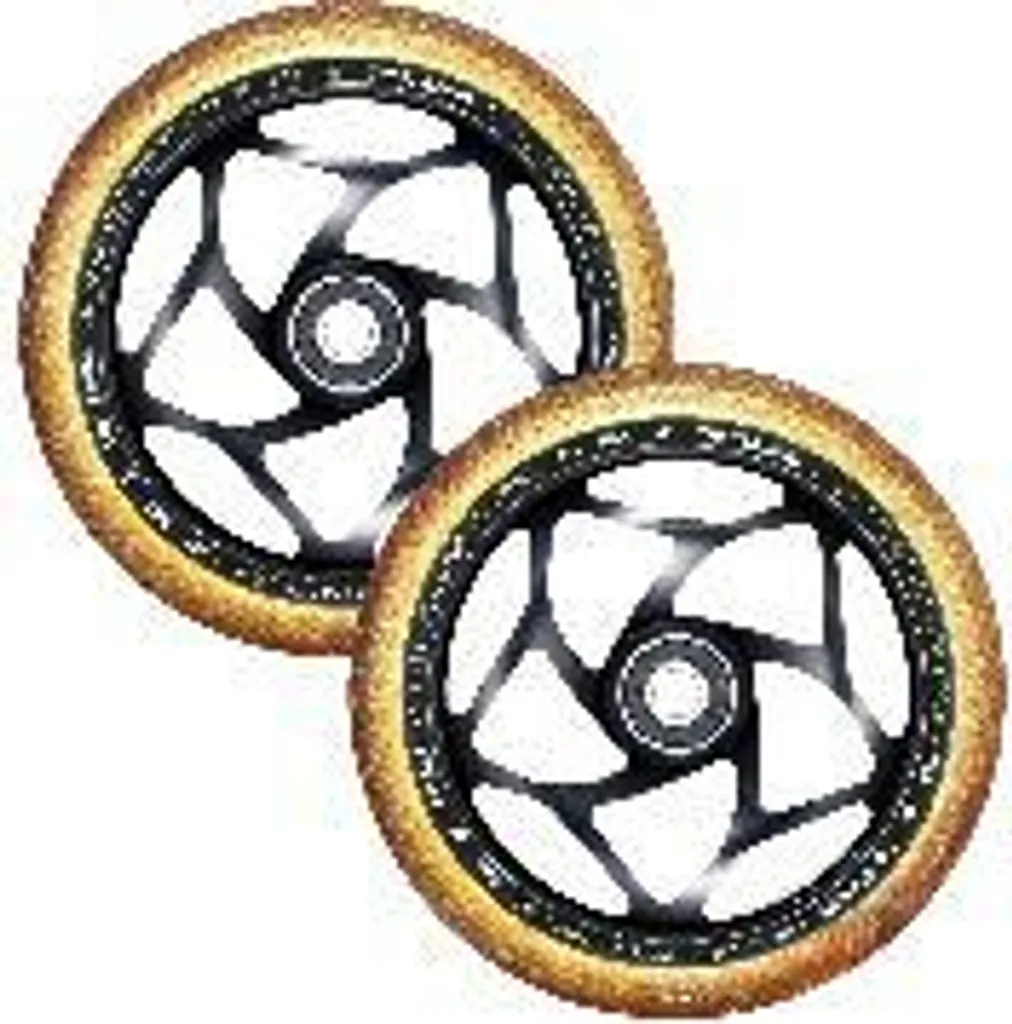 Roues Blunt Tri Bearing 120mm x 30mm Noir et Or pour Trottinette Freestyle