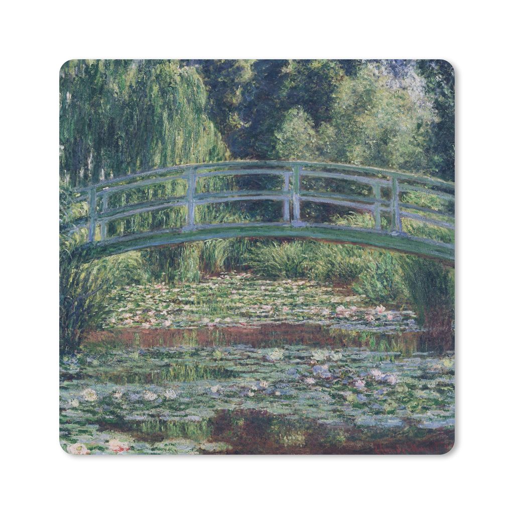 MuchoWow Mauspad Mousepad Die japanische Brücke und die Seerosen - Claude Monet 30x30 cm - Mousepads - Maus Mat - Pad - Mausunterlage - Gaming
