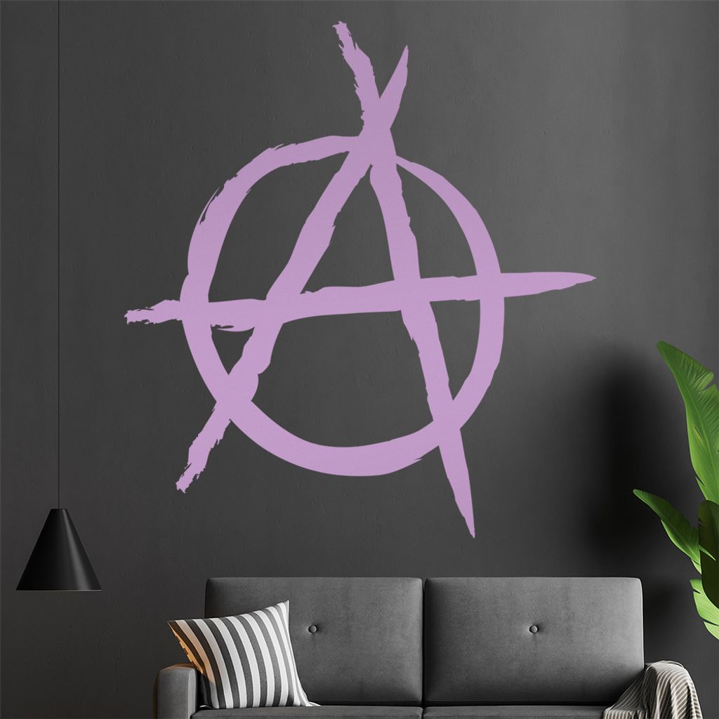 Anarchie Wandtattoo in 6 Größen - Wandaufkleber Wall Sticker - Dekoration, Küche, Wohnzimmer, Schlafzimmer, Badezimmer