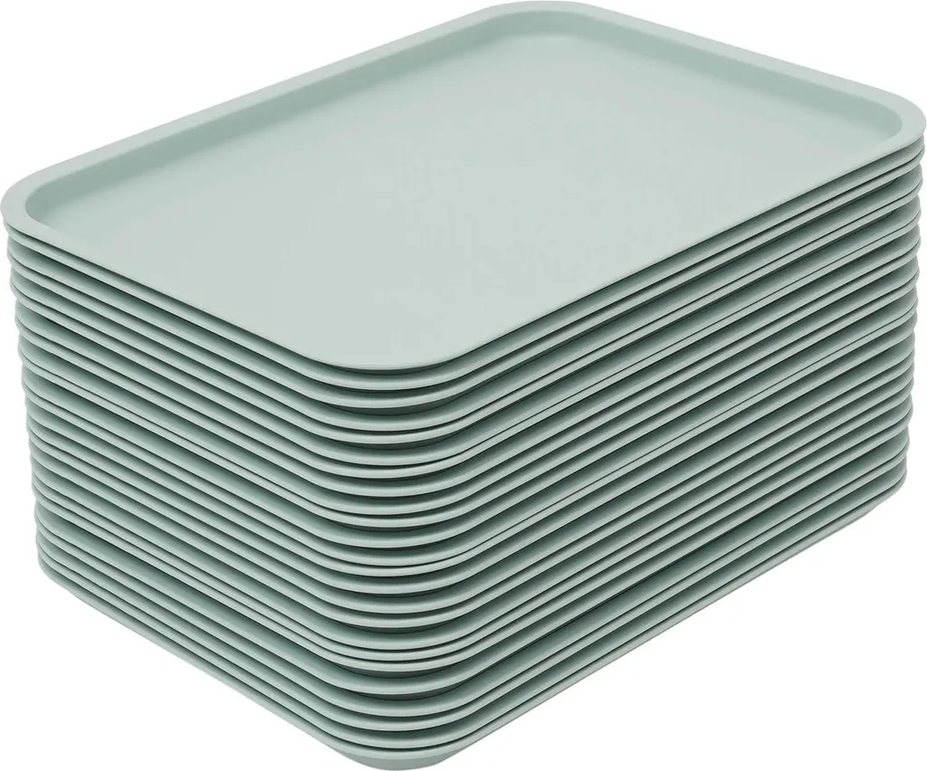Set 24 Vassoi Blu Minimal Design | Impilabili e Multiuso in Plastica