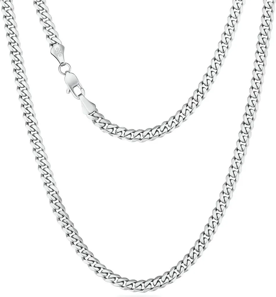 Catena Cubana Acciaio Inox 6mm Placcata Oro 14K Anti-Sbiadimento