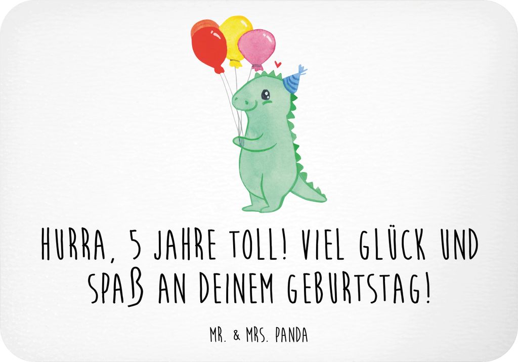 Mr. & Mrs. Panda magnet 5. Geburtstag Jubel - Weiß - Geschenk, Happy Birthday, haftmagnet, Kühlschrankmagnet, Geburtstagsgeschenk, Notizhalter, w...