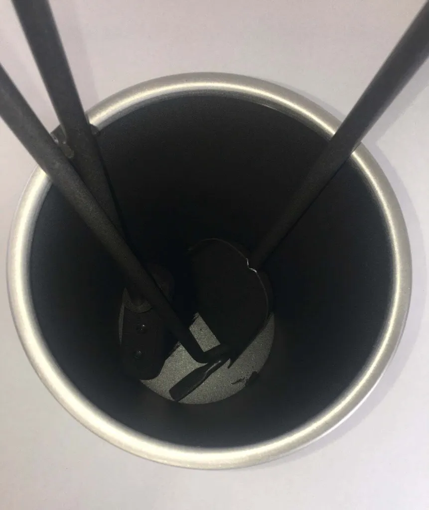 Serviteur de cheminée design anthracite inox avec bac de rangement