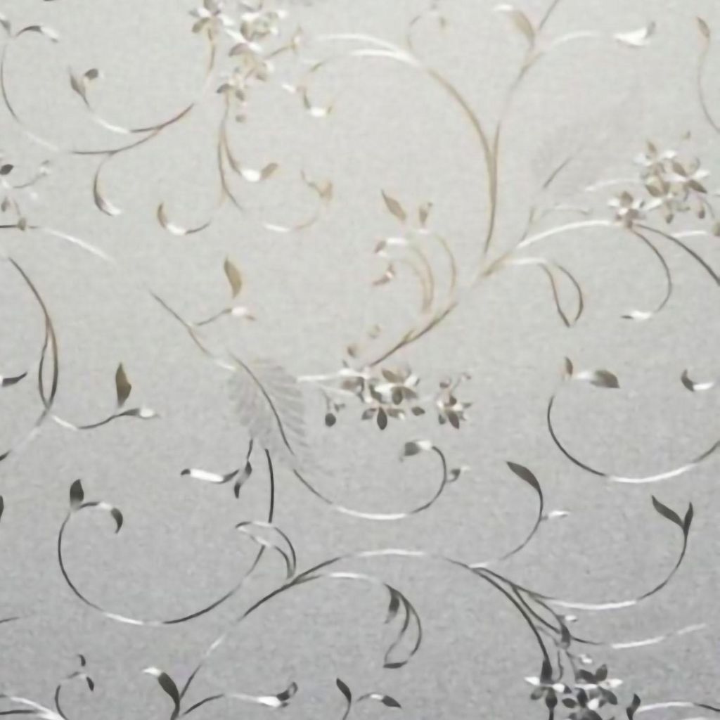 Statische Elektrizität Kleberfreie Fensterfolien Mattierter Sonnenschutz Fensterfolie für Badezimmer Schlafzimmer Wohnzimmer Blumenmuster