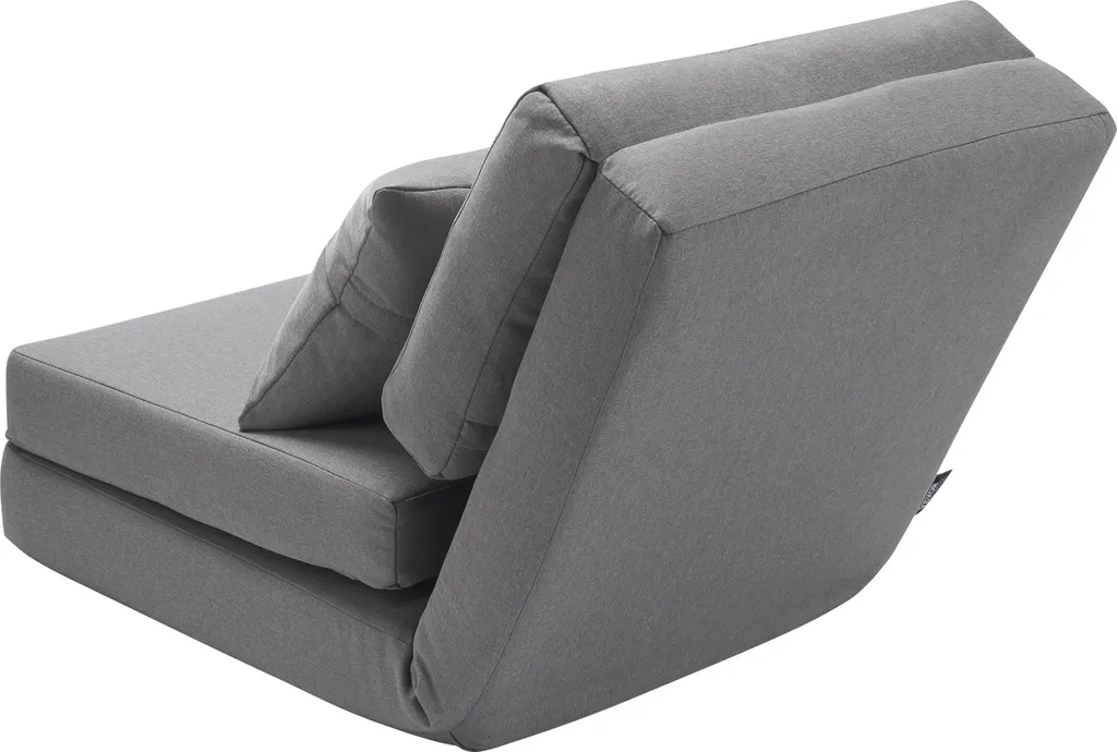 Canapé de sol réglable 5 positions avec dossier inclinable en tissu gris