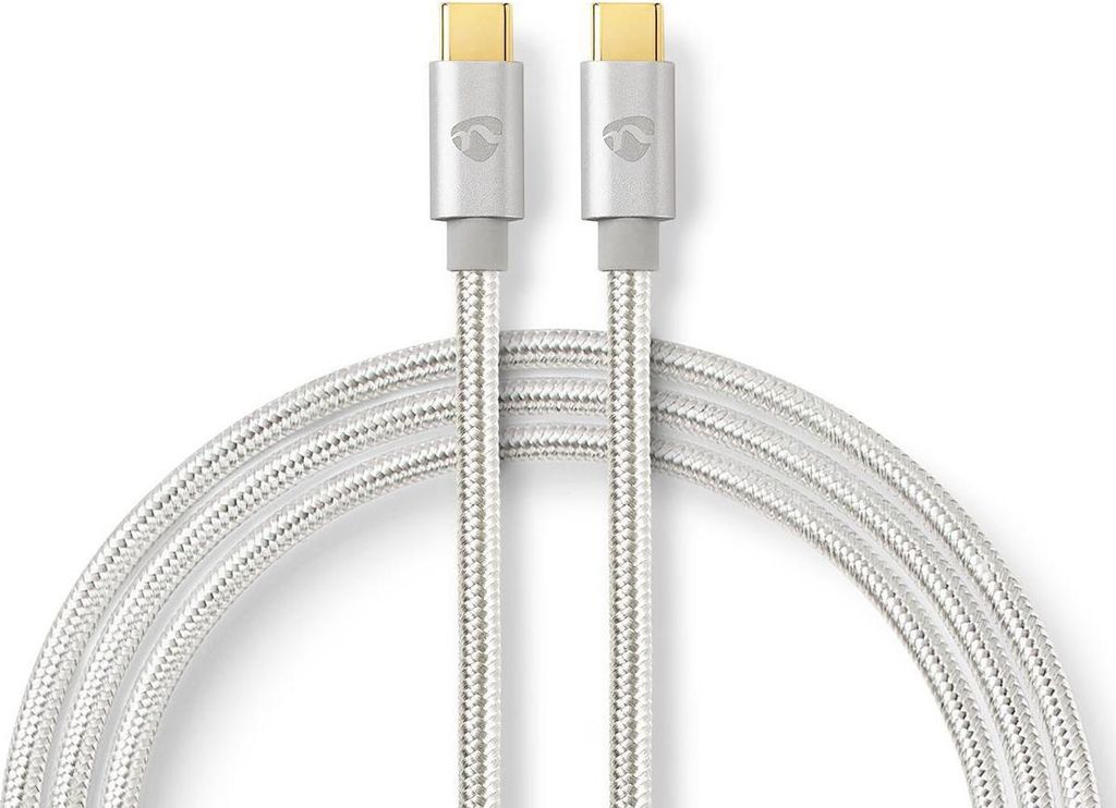 USB-Kabel | USB 3.2 Gen 2 | USB-C Male | USB-C Male | 100 W | 4K@60Hz | 10 Gbps | Vergoldet | 1,00 m | Rund | Geflochten / Nylon | Aluminium ...