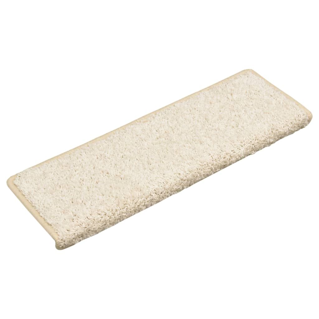 vidaXL Stufenmatten 15 Stk. 65x21x4 cm Weiß Rechteckiger Produktbild 
