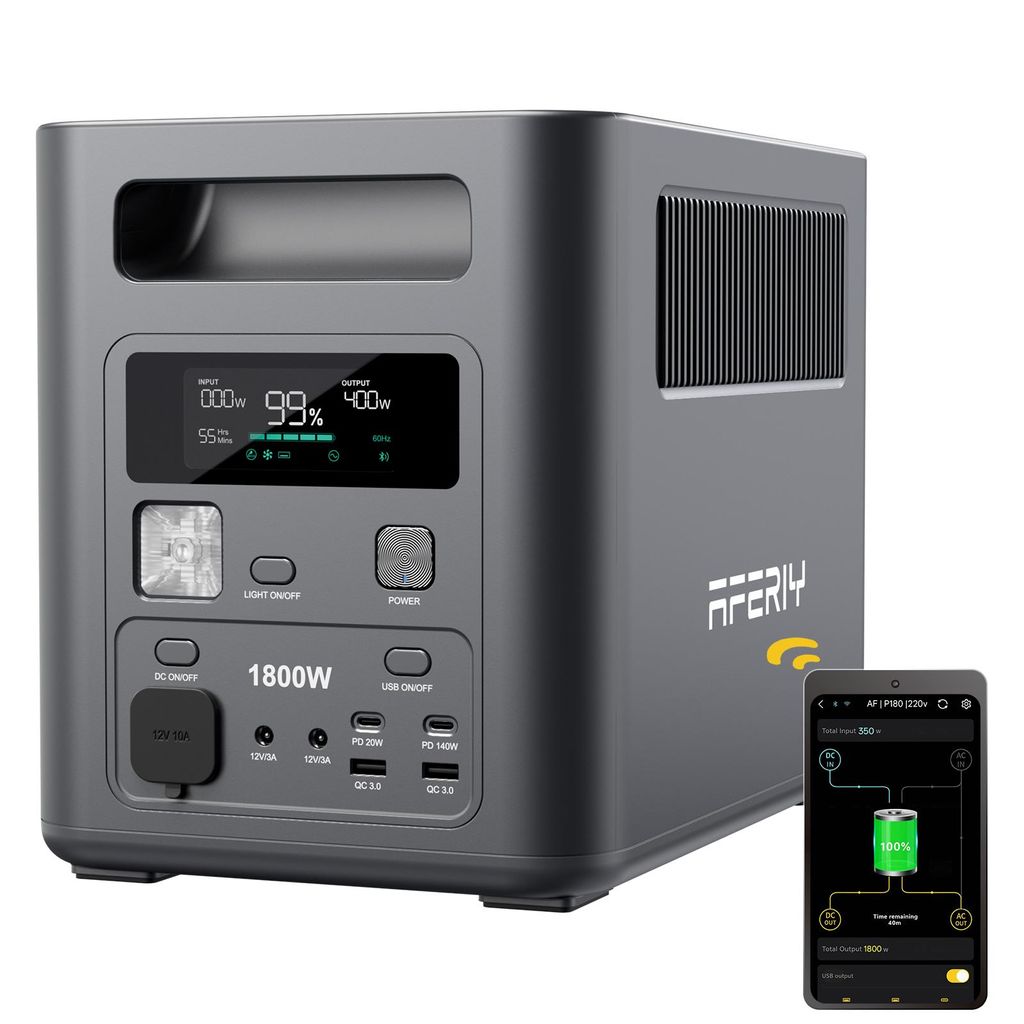AFERIY P180 Powerstation 1800W 1024Wh LiFePO4 Produktbild 
