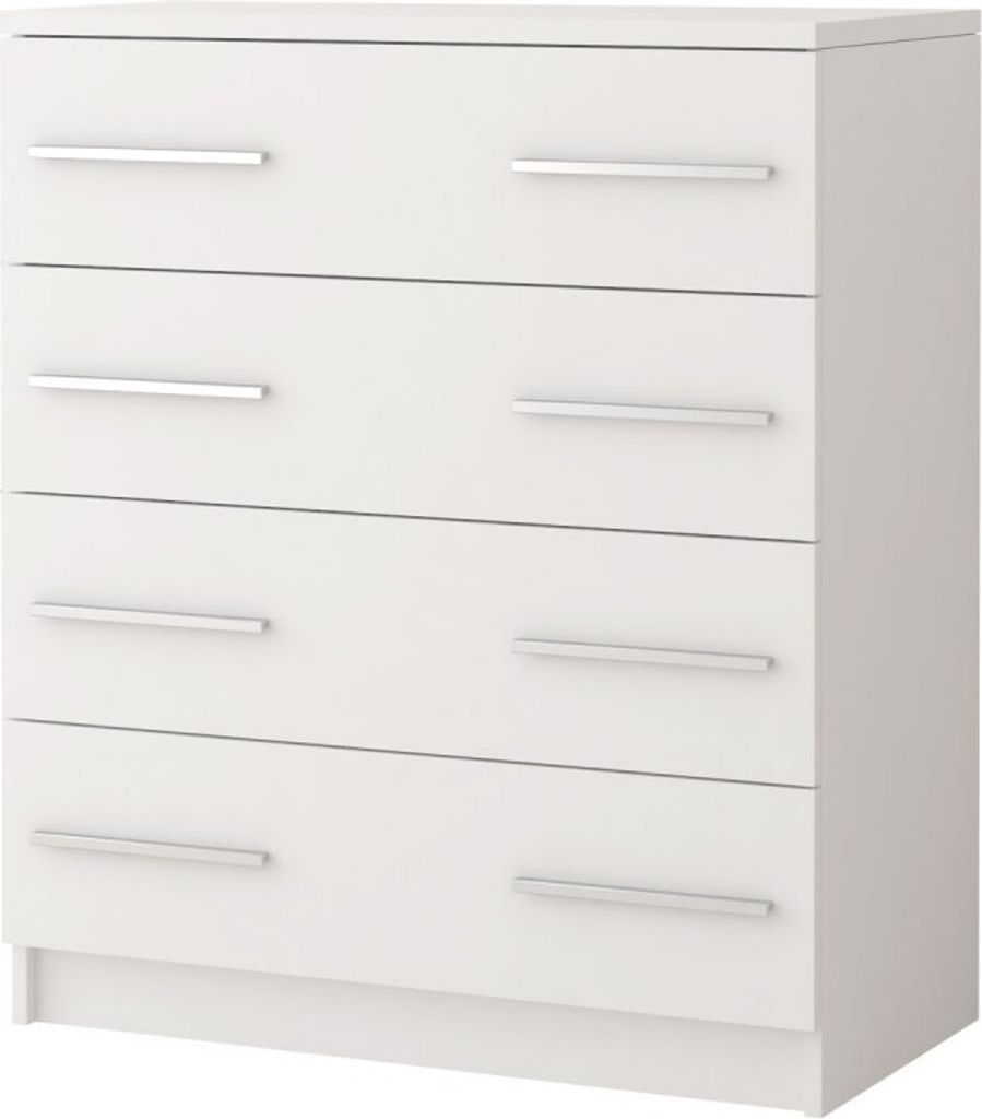 Kommode mit Schubladen silberne Griffe Jugendzimmer Kinderzimmer EGA I 4S 02