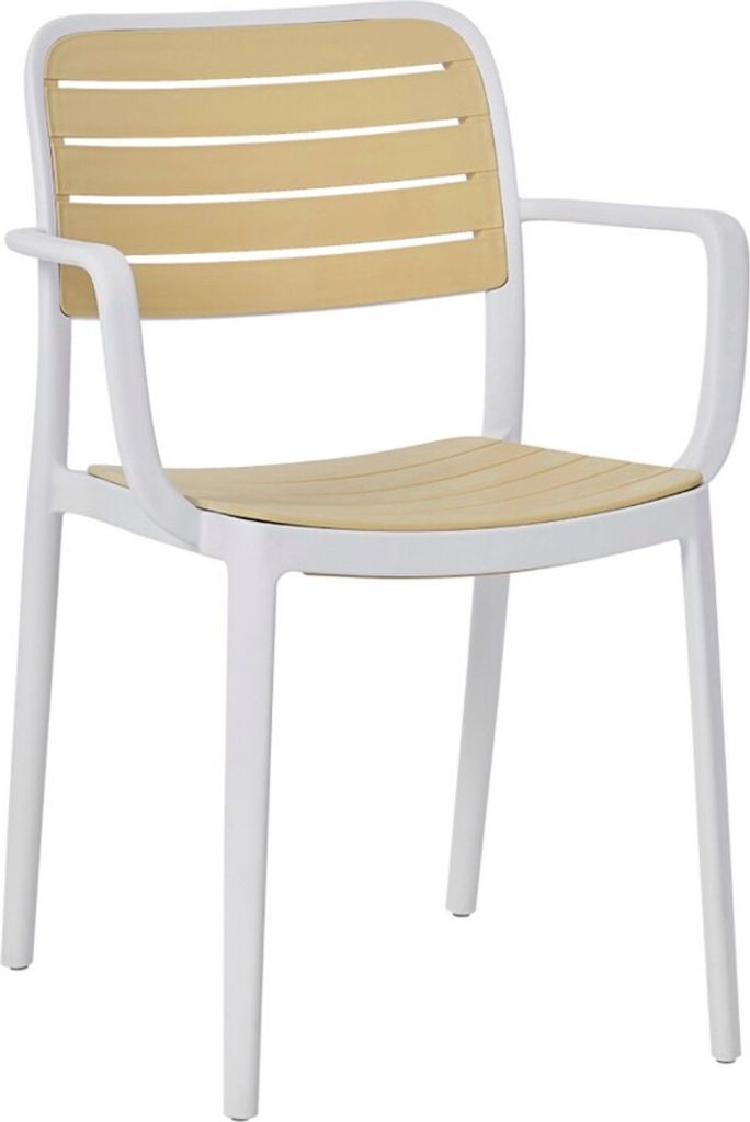 Kondela Stapelstuhl Kardos Typ 2 - weiß / beige