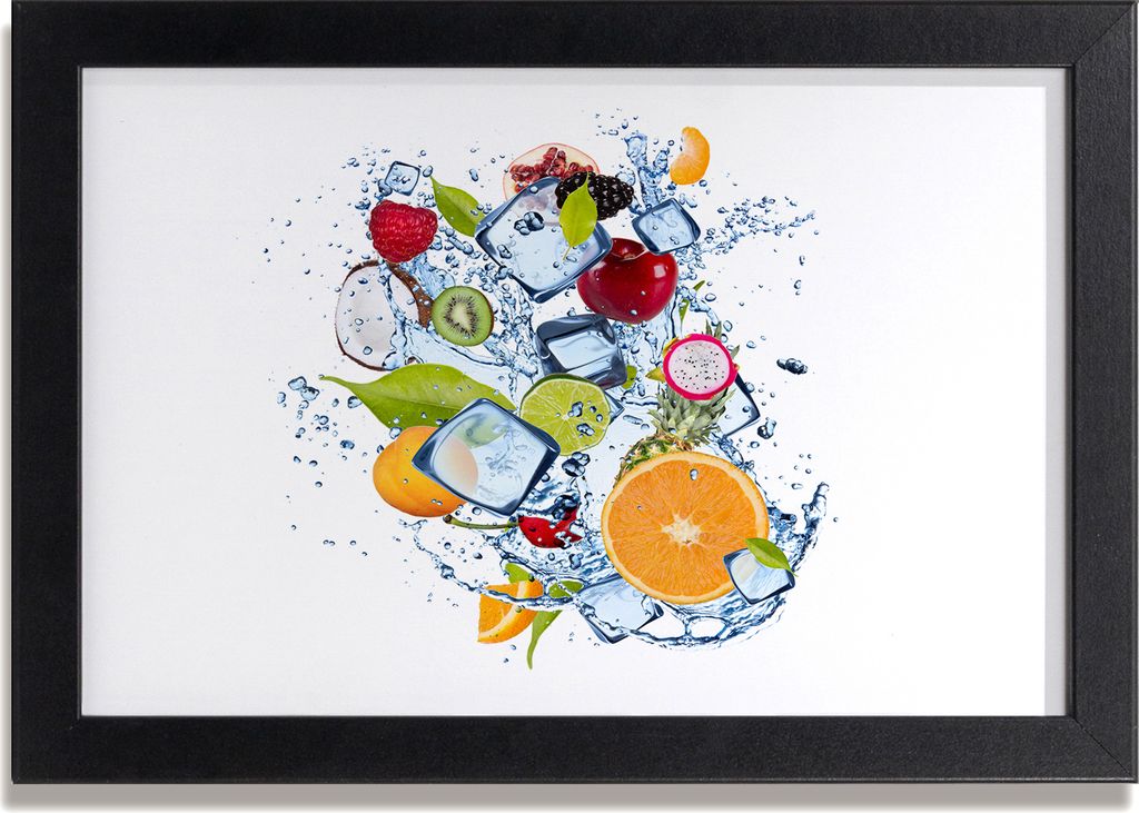Bild 30x20 MDF-Rahmen, Wandkunst Obst und Eis Produktbild 