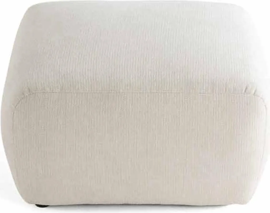 Pouf Beige Sorrente Lisa Design - Idéal pour Salon et Coin Lecture