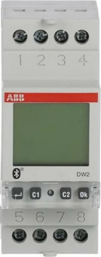 Programmateur horaire digital Bluetooth ABB DW2 pour rail DIN